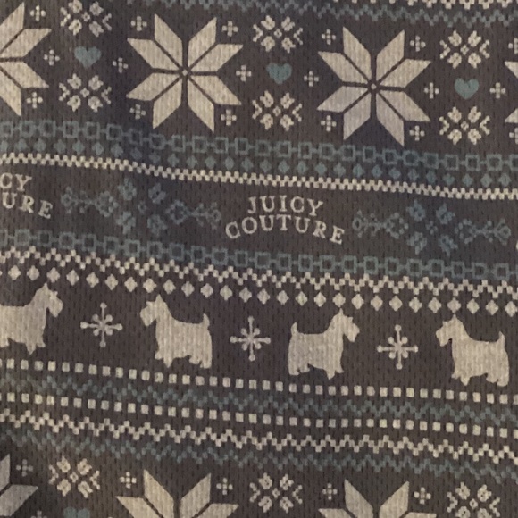Juicy Couture Scottie Dog Fair Isle Thermal Pajamas - Size M - Picture 5 of 5